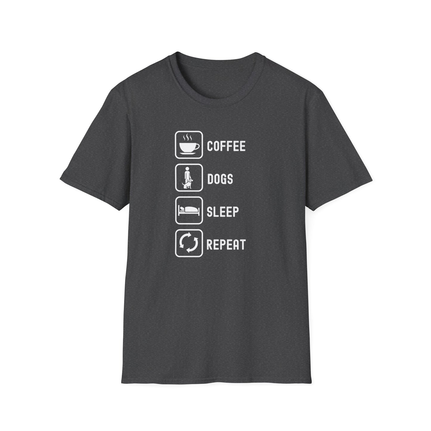 Coffee dogs sleep repeat Tee