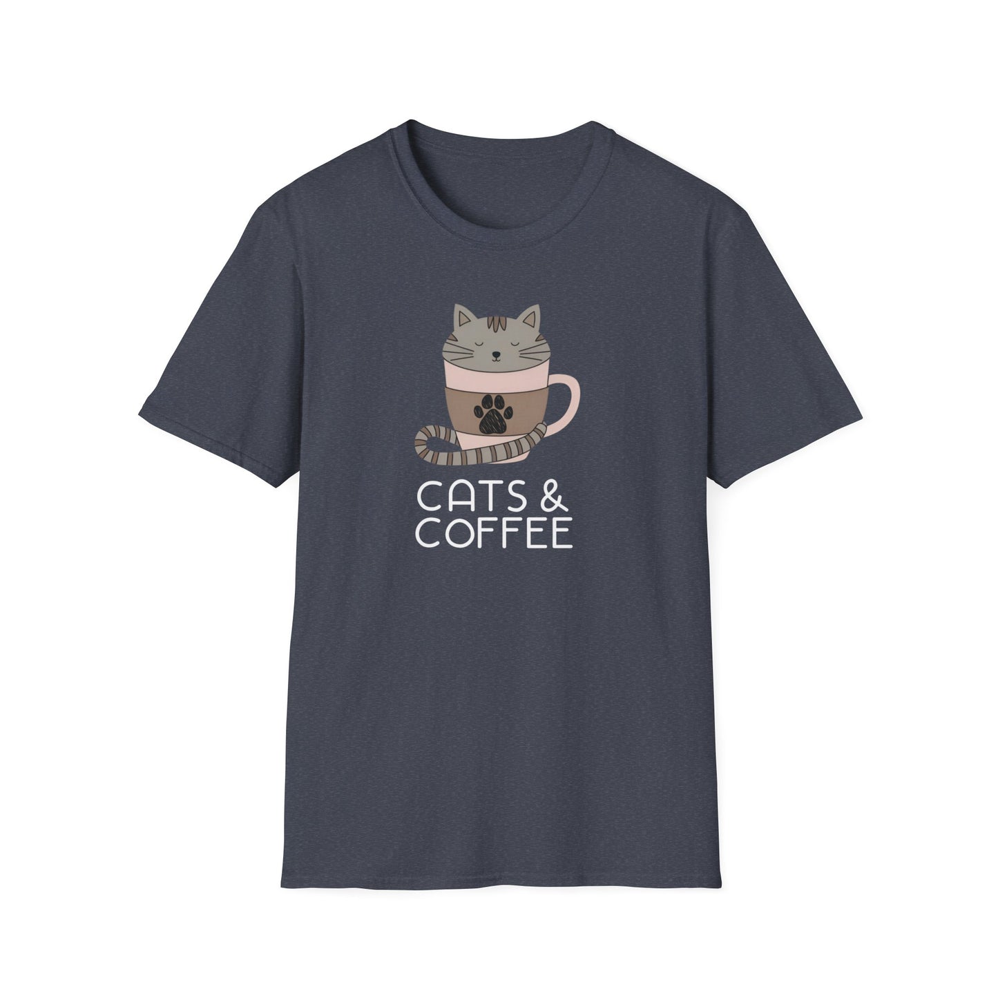 Cats and Coffee Vibes Tee