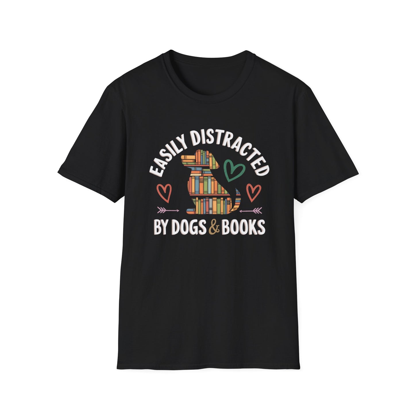Easily Distracted by Dogs and Books Tee