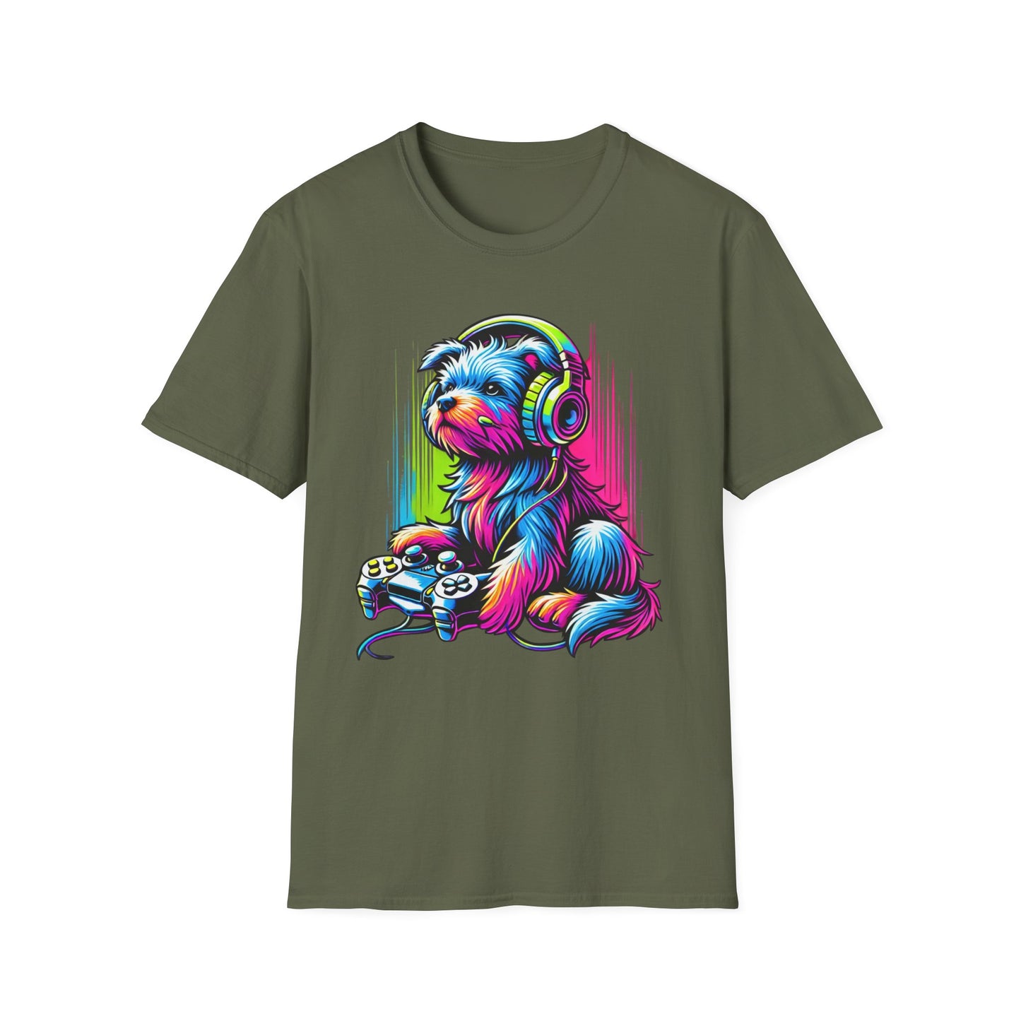 Neon gamer pup Tee