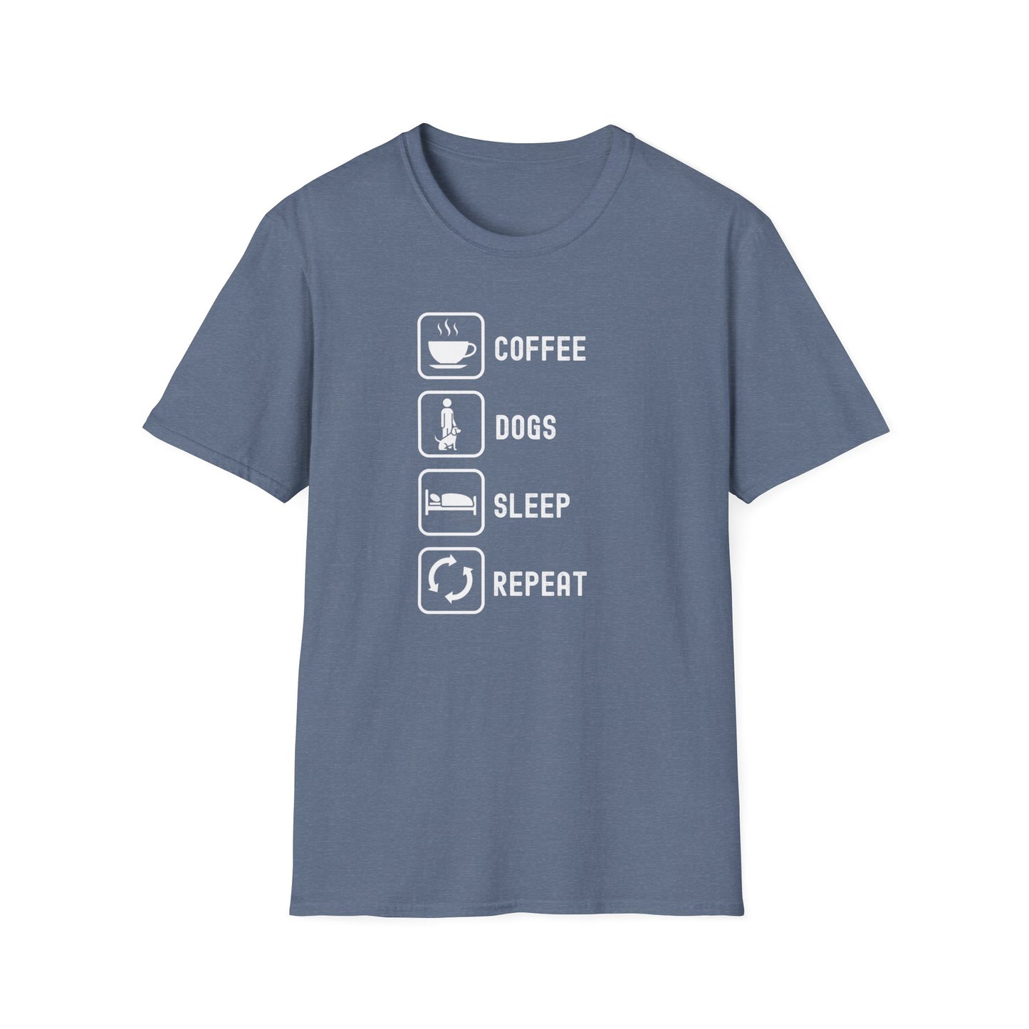 Coffee dogs sleep repeat Tee