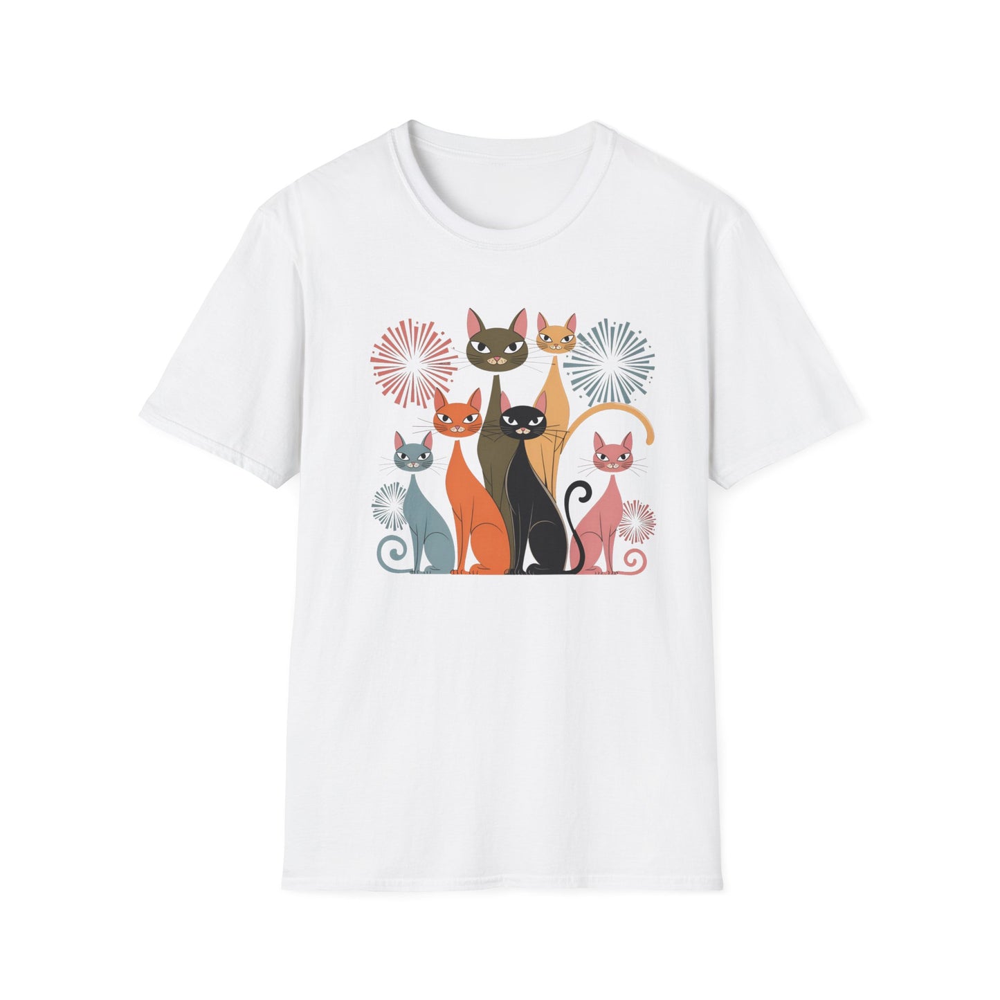 Feline Fireworks Fiesta Tee