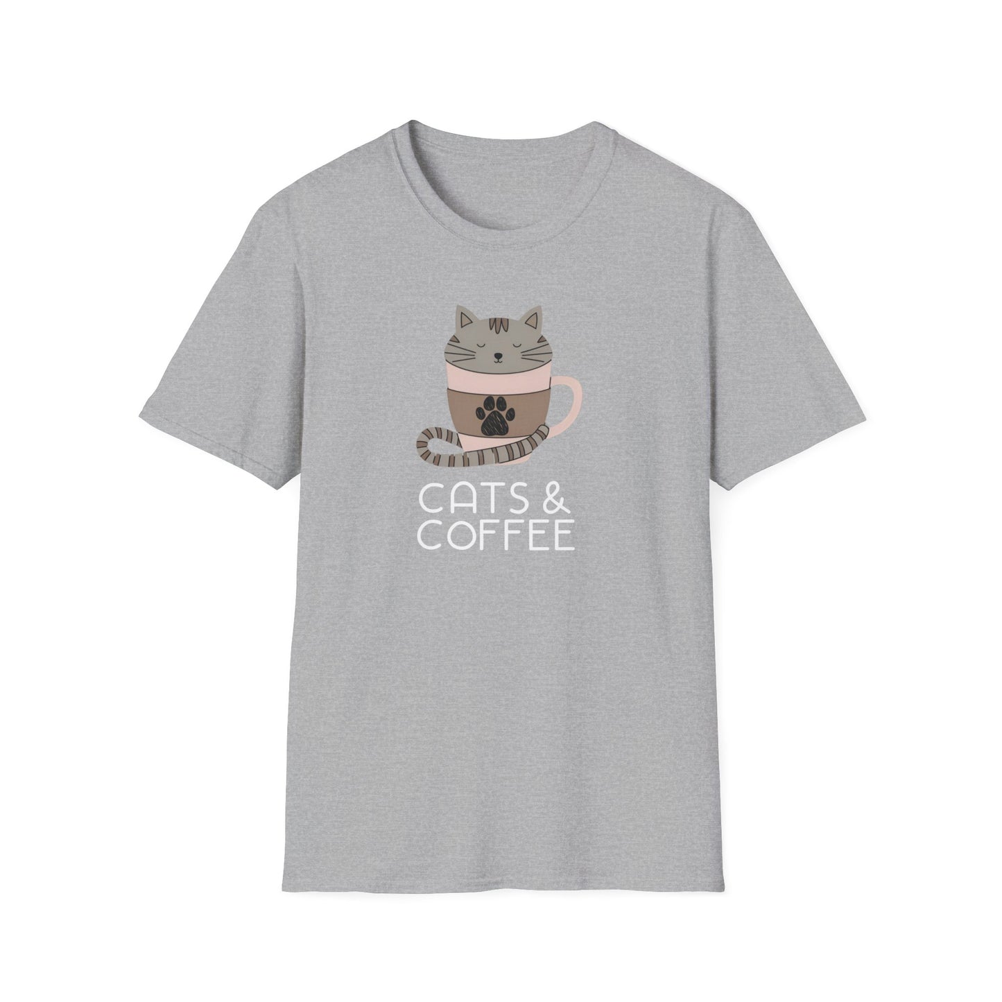 Cats and Coffee Vibes Tee