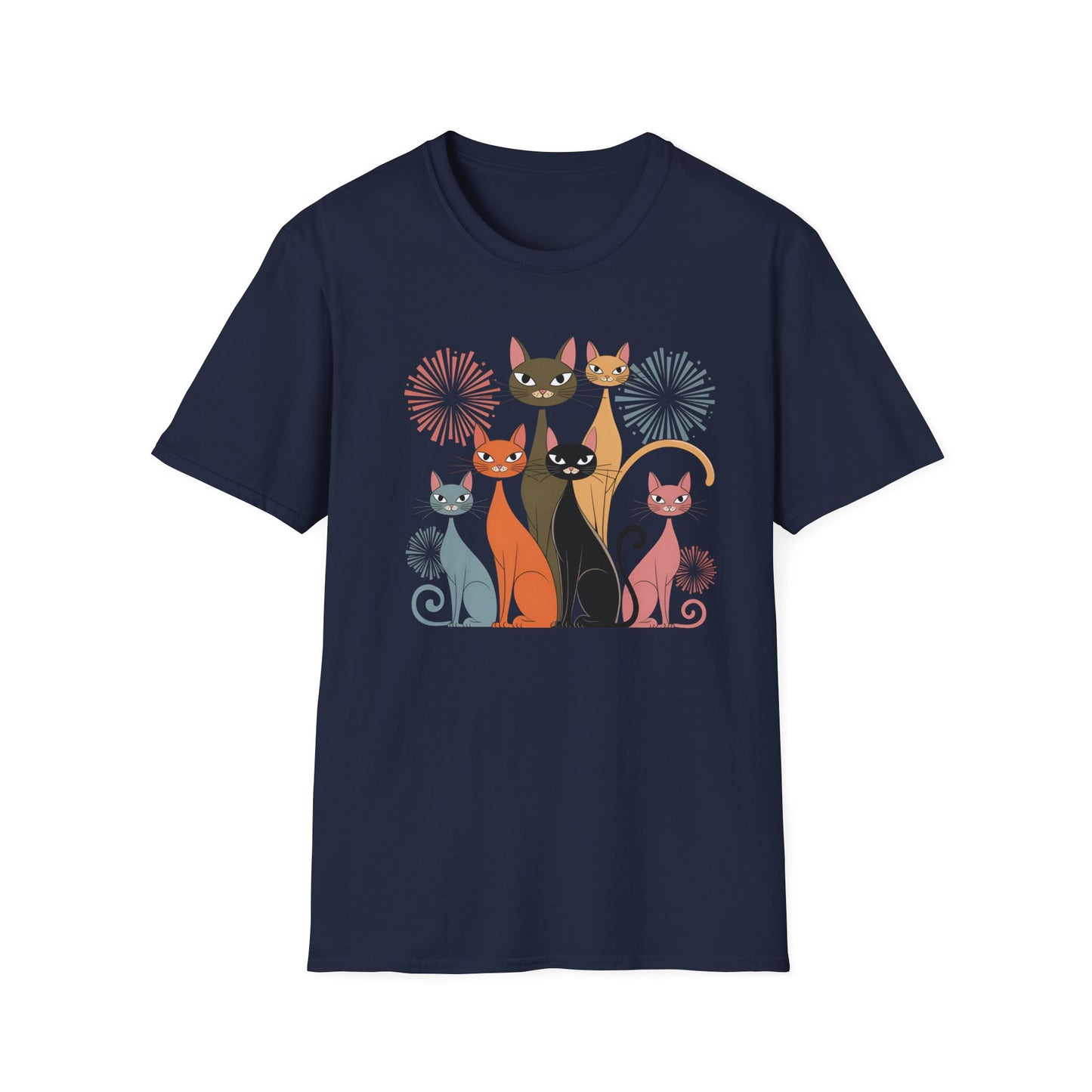 Feline Fireworks Fiesta Tee