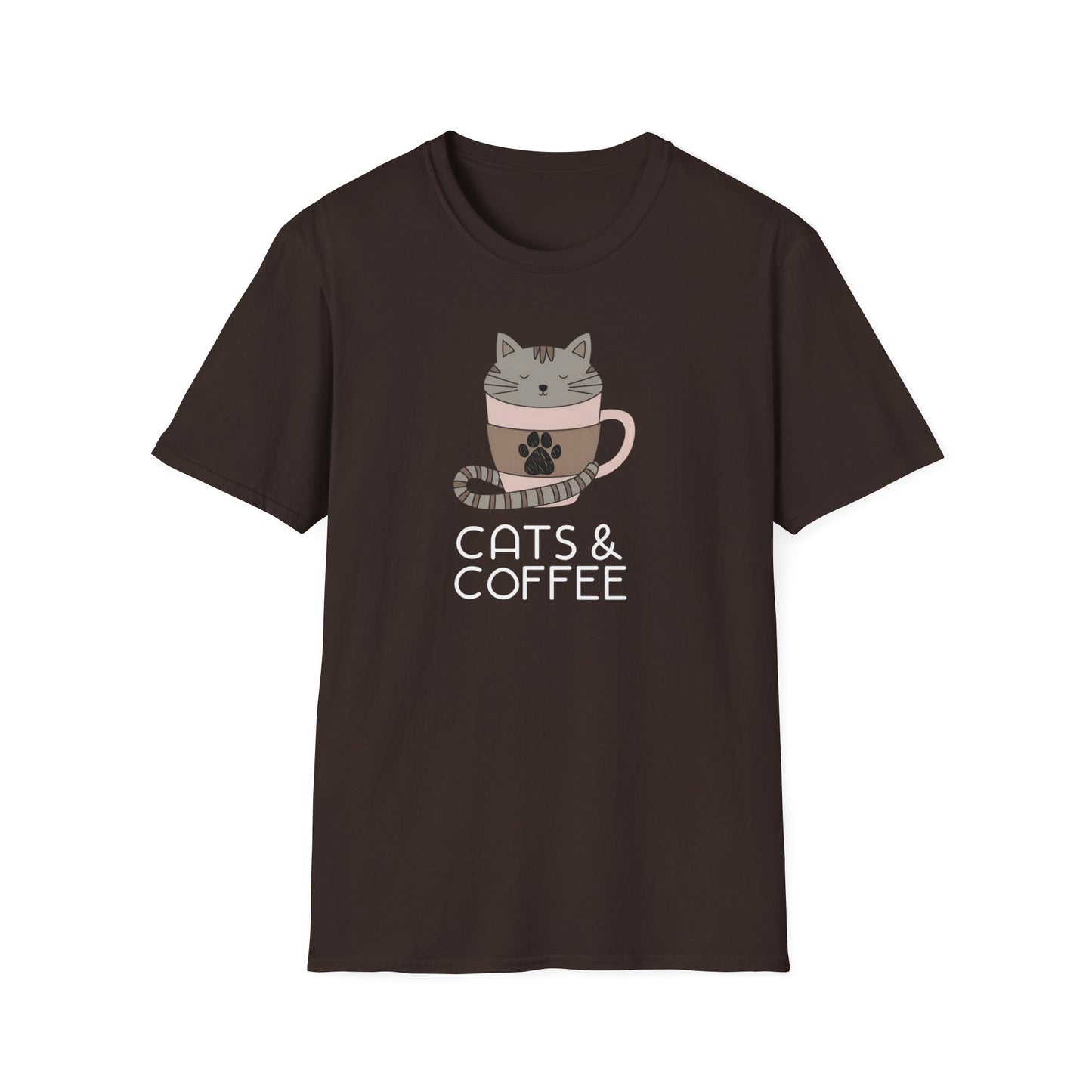 Cats and Coffee Vibes Tee