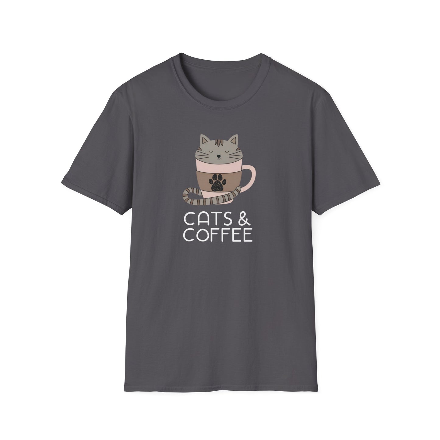 Cats and Coffee Vibes Tee