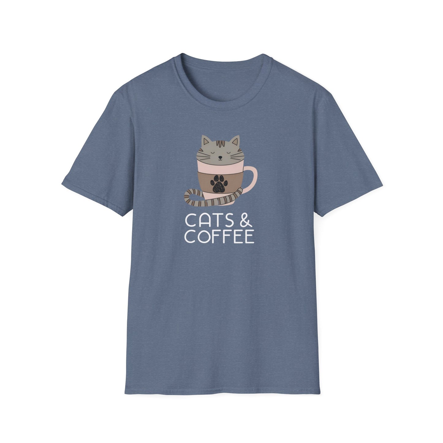 Cats and Coffee Vibes Tee