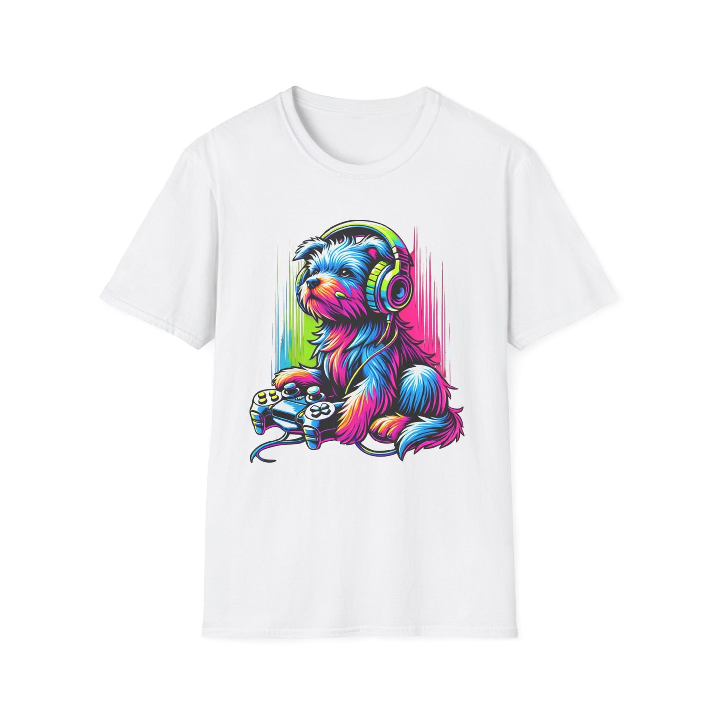 Neon gamer pup Tee