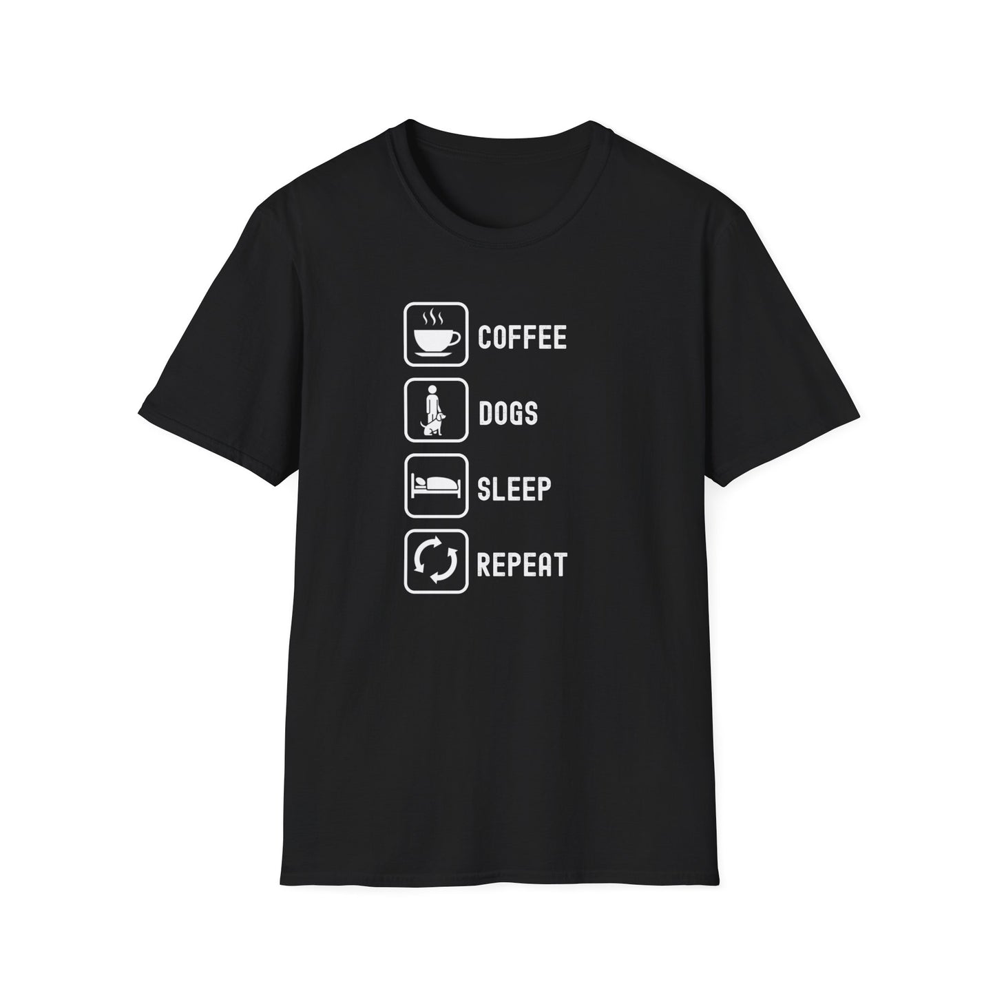Coffee dogs sleep repeat Tee