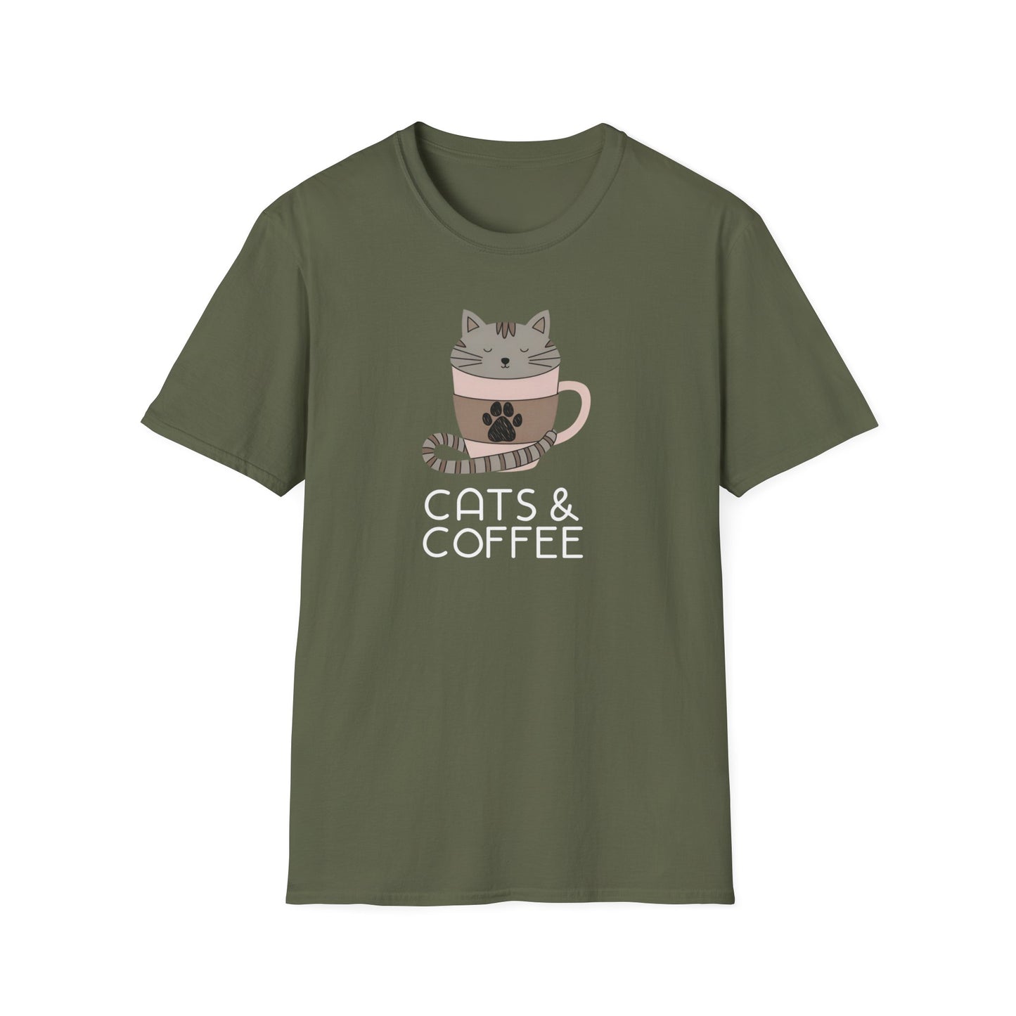 Cats and Coffee Vibes Tee
