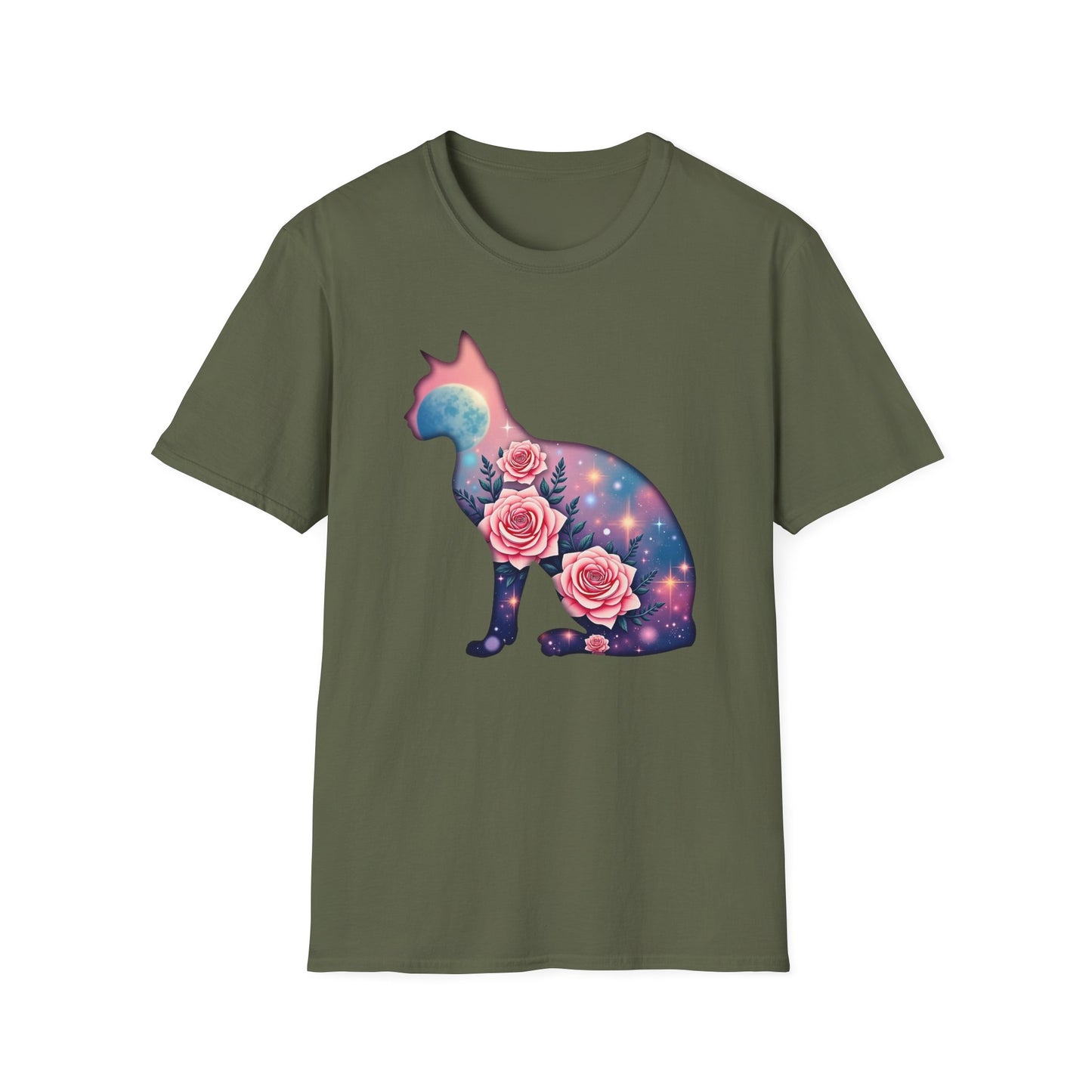 Cosmic Cat Blooms Tee