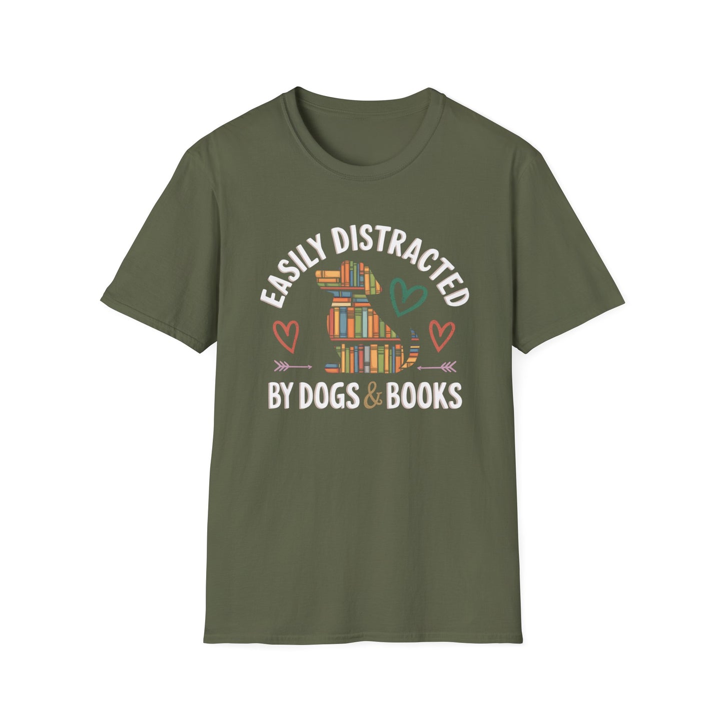 Easily Distracted by Dogs and Books  Tee