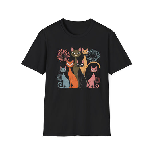 Feline Fireworks Fiesta Tee