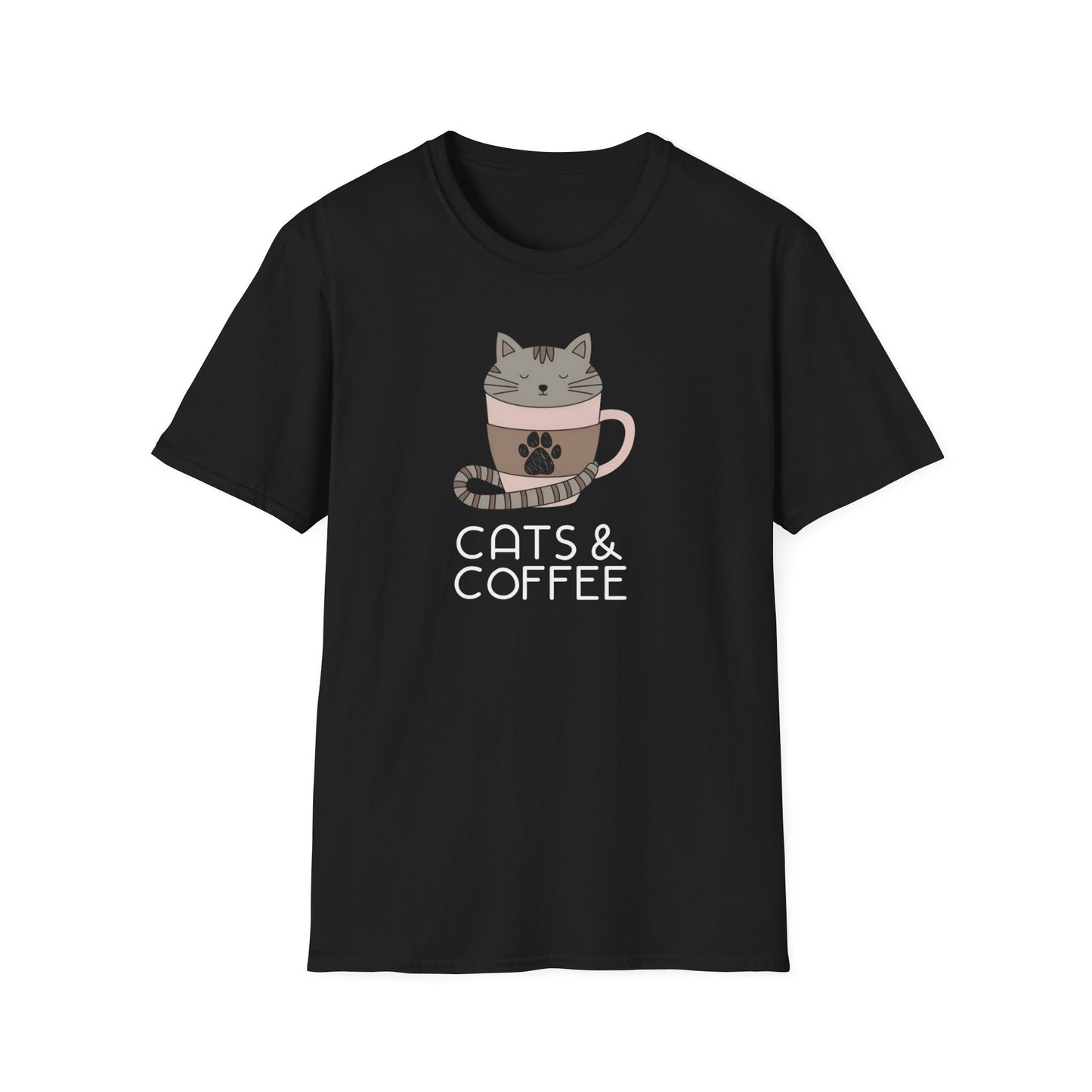 Cats and Coffee Vibes Tee