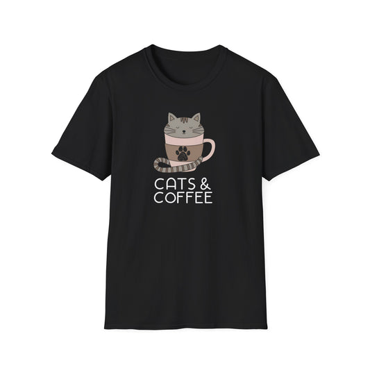 Cats and Coffee Vibes Tee