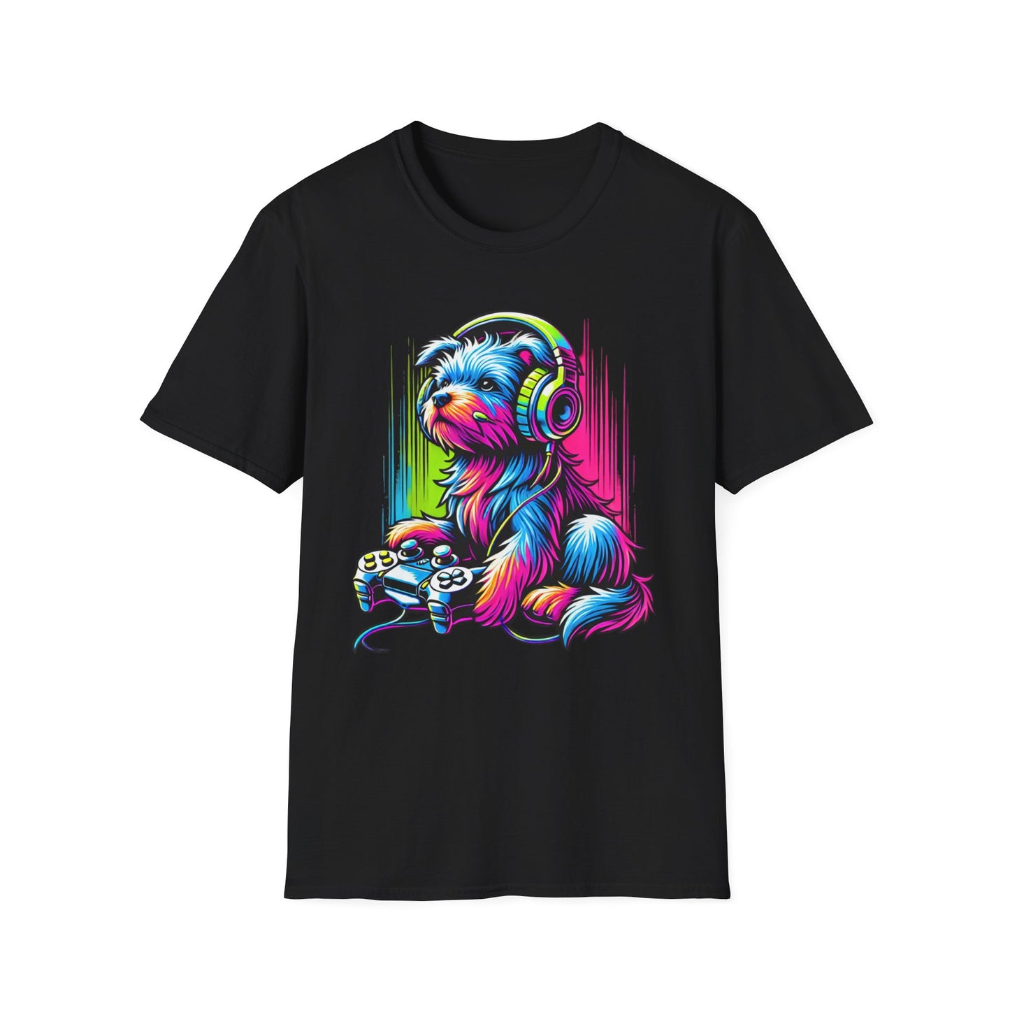 Neon gamer pup Tee