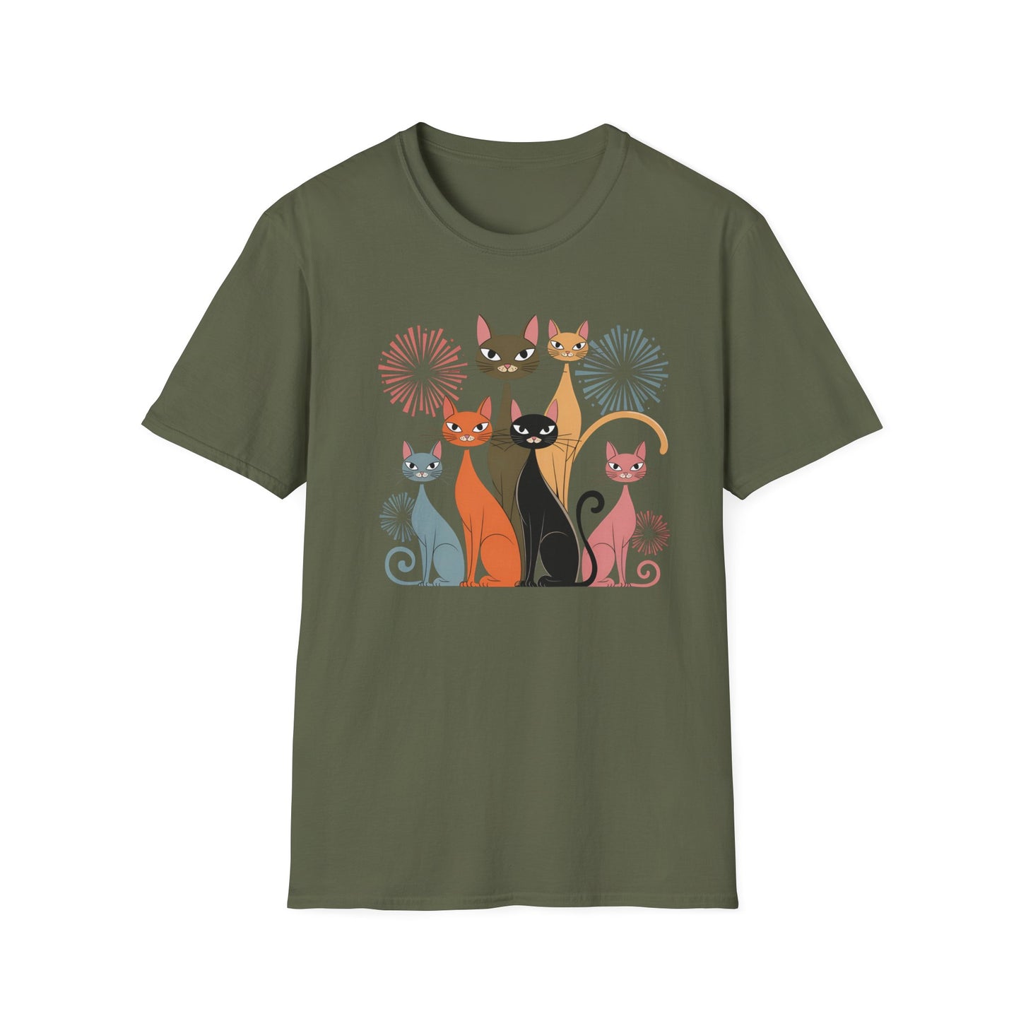 Feline Fireworks Fiesta Tee