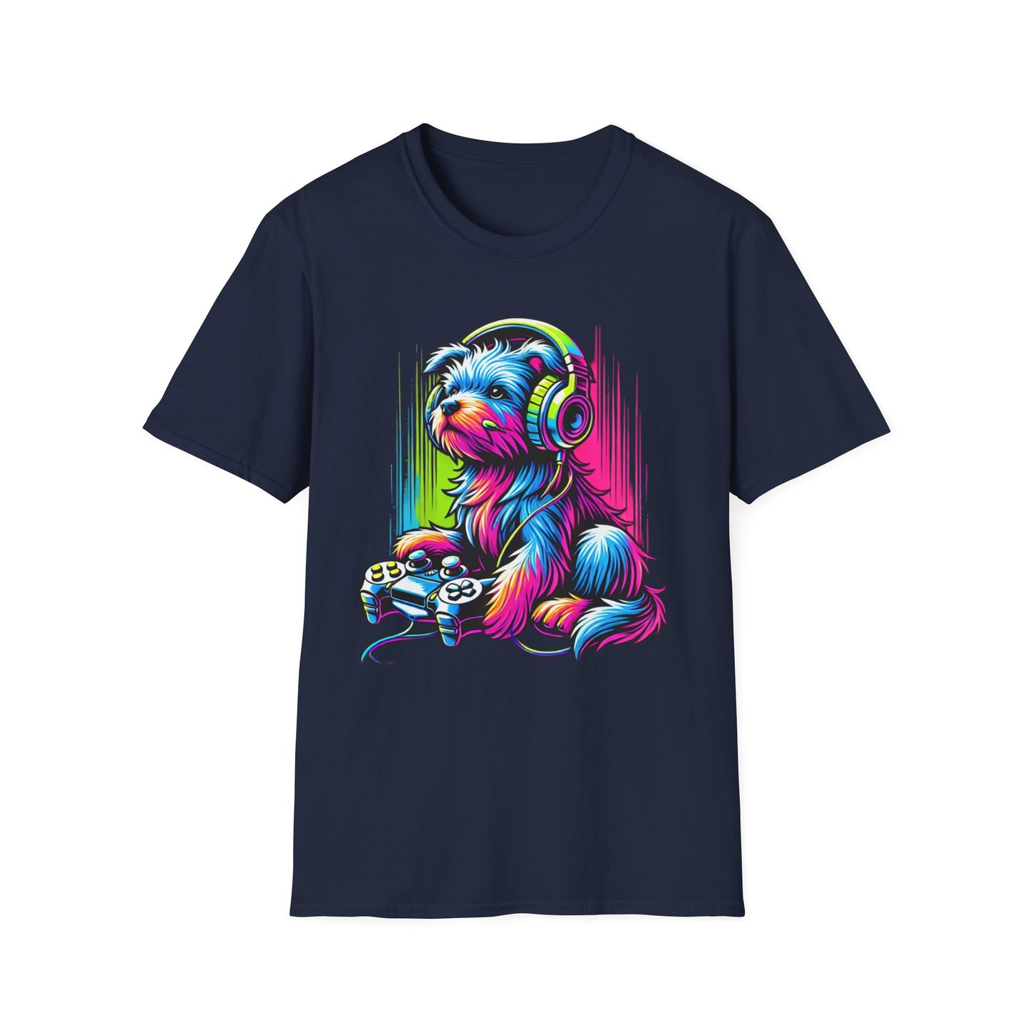 Neon gamer pup Tee
