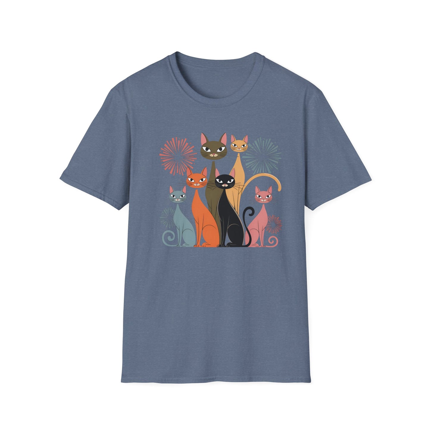 Feline Fireworks Fiesta Tee
