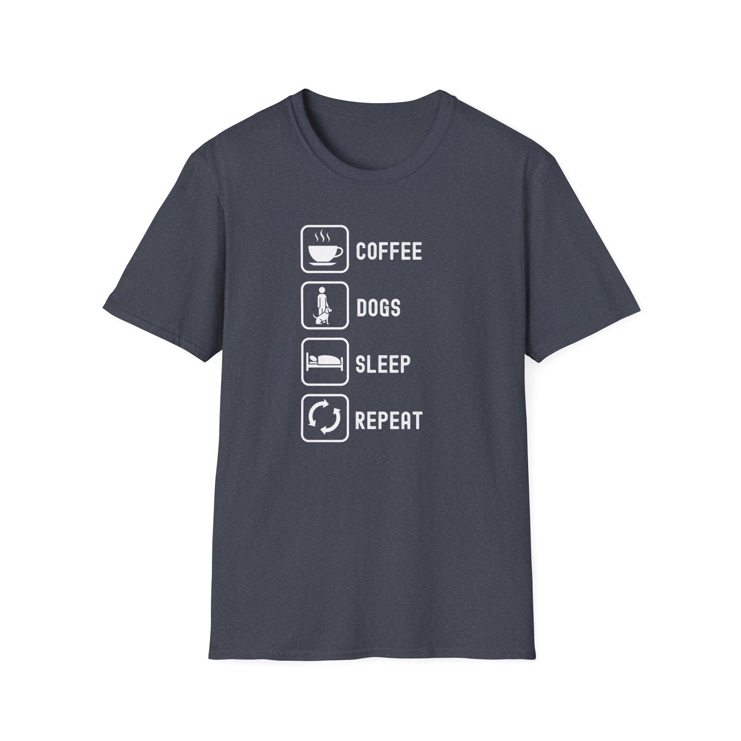 Coffee dogs sleep repeat Tee