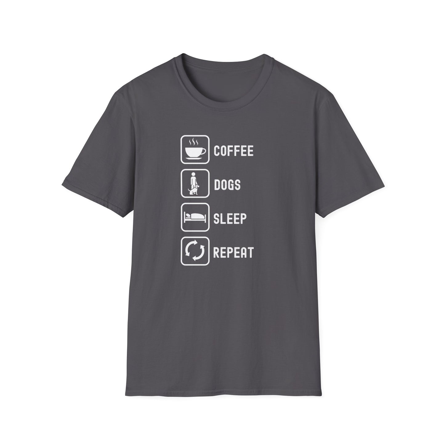 Coffee dogs sleep repeat Tee
