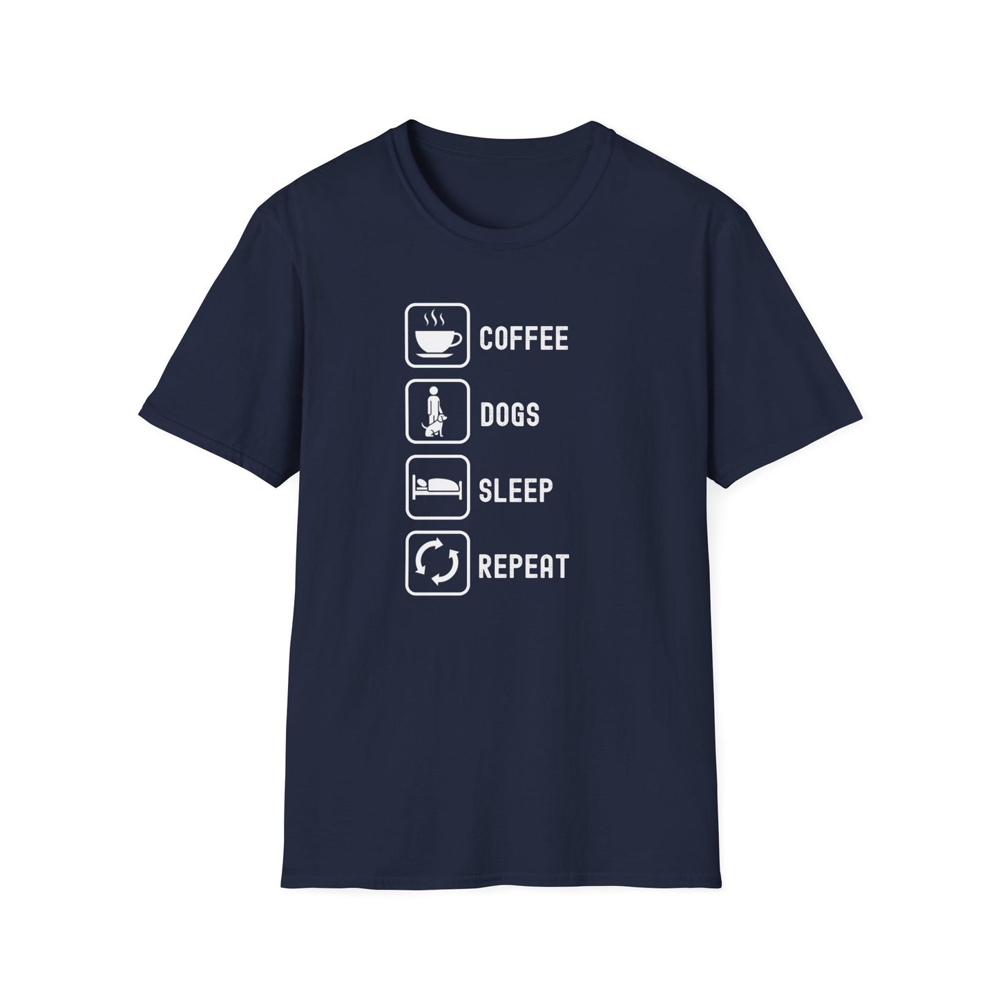 Coffee dogs sleep repeat Tee